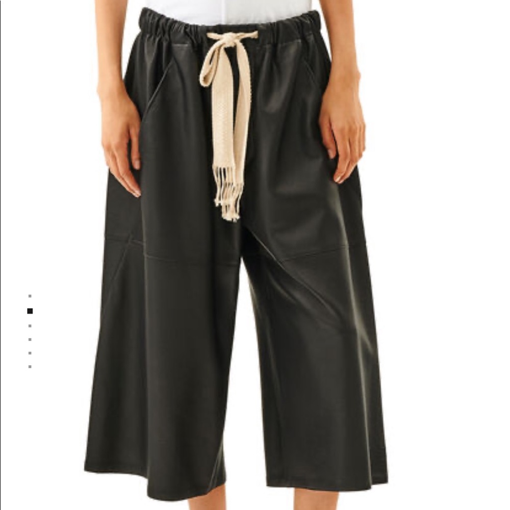 Loewe drawstring waist leather shorts